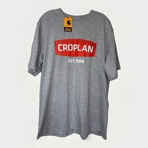 NWT Carhartt Croplan Irvine Relaxed Fit Graphic T Shirt Gray Adult Large